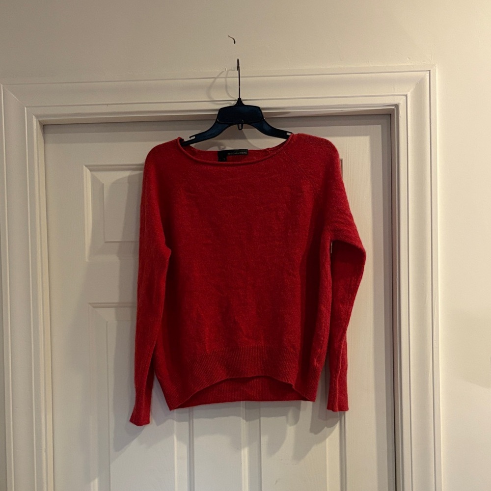 360 Cashmere Red Crew Neck Sweater